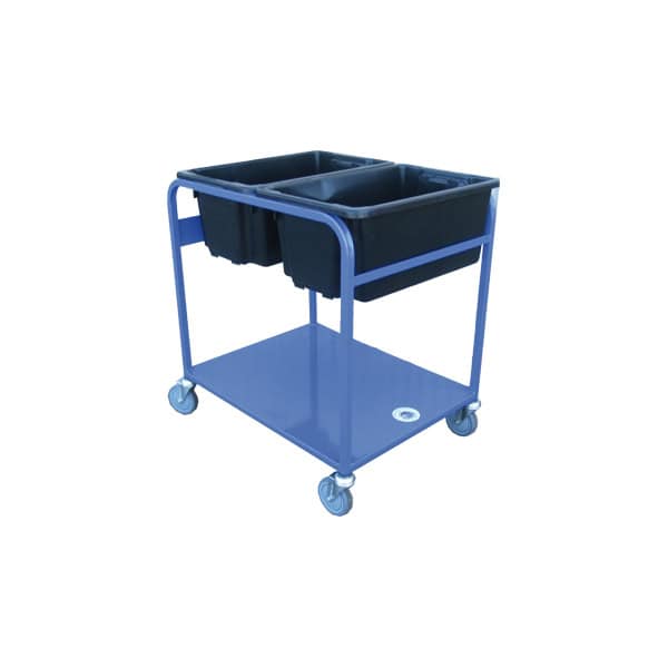 Double Tub (Side by Side) Small Warehouse Trolley