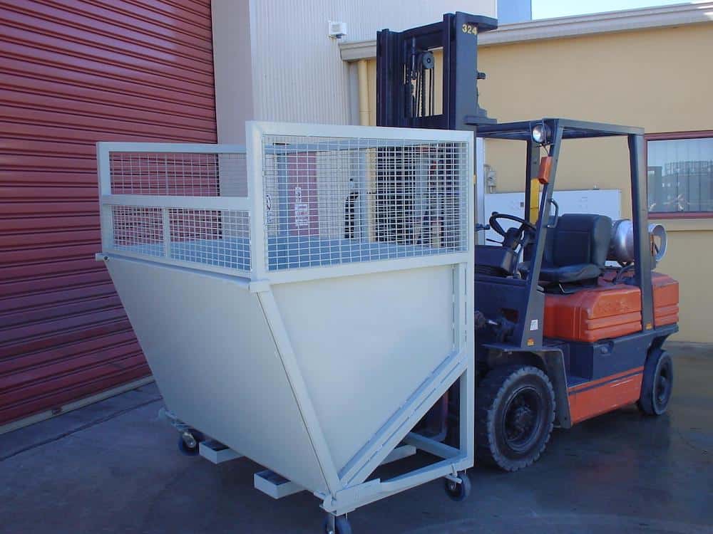 Forklift Recycling Dump Bin