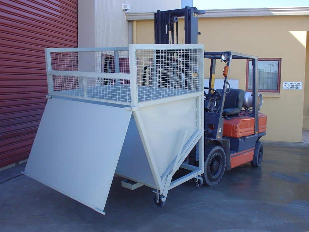 Forklift Recycling Dump Bin