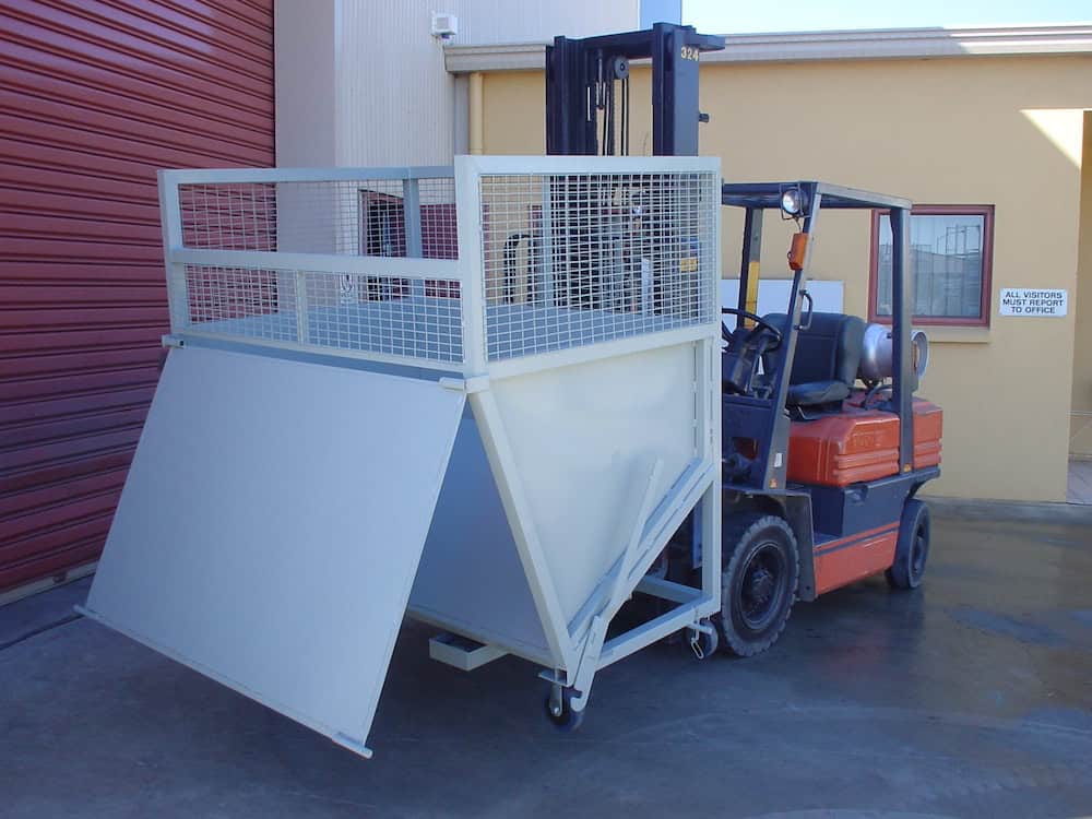 Forklift Recycling Dump Bin