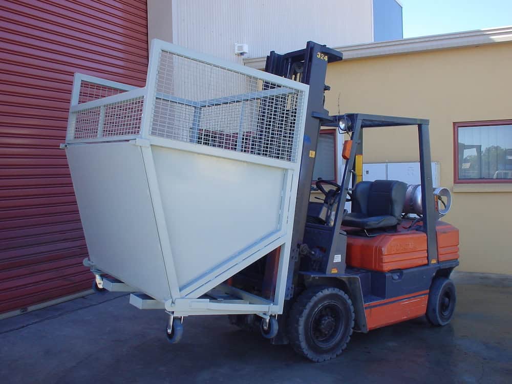 Forklift Recycling Dump Bin