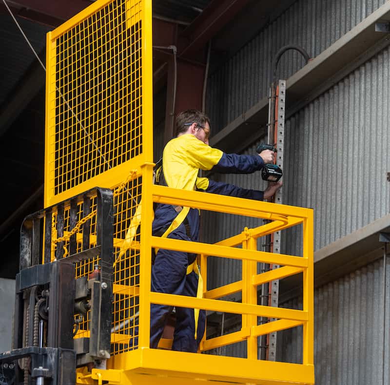 Forklift Safety Cage (Rail Sides)