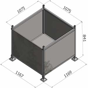 Pallet Cage G70 - Sheet Metal Sides