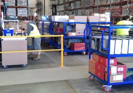custom warehouse trolleys