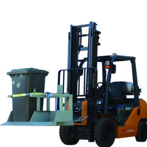 forklift double wheelie bin tipper