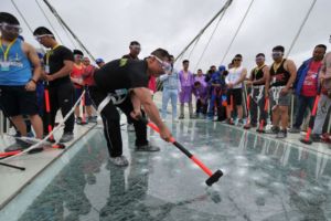 Hammering the Zhangjiajie Glass Bridge